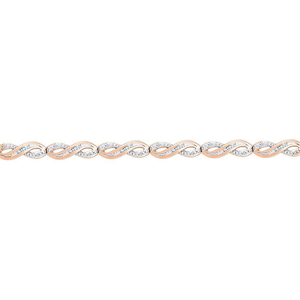 1/3 ct. tw. Diamond Bracelet in 10K Rose Gold