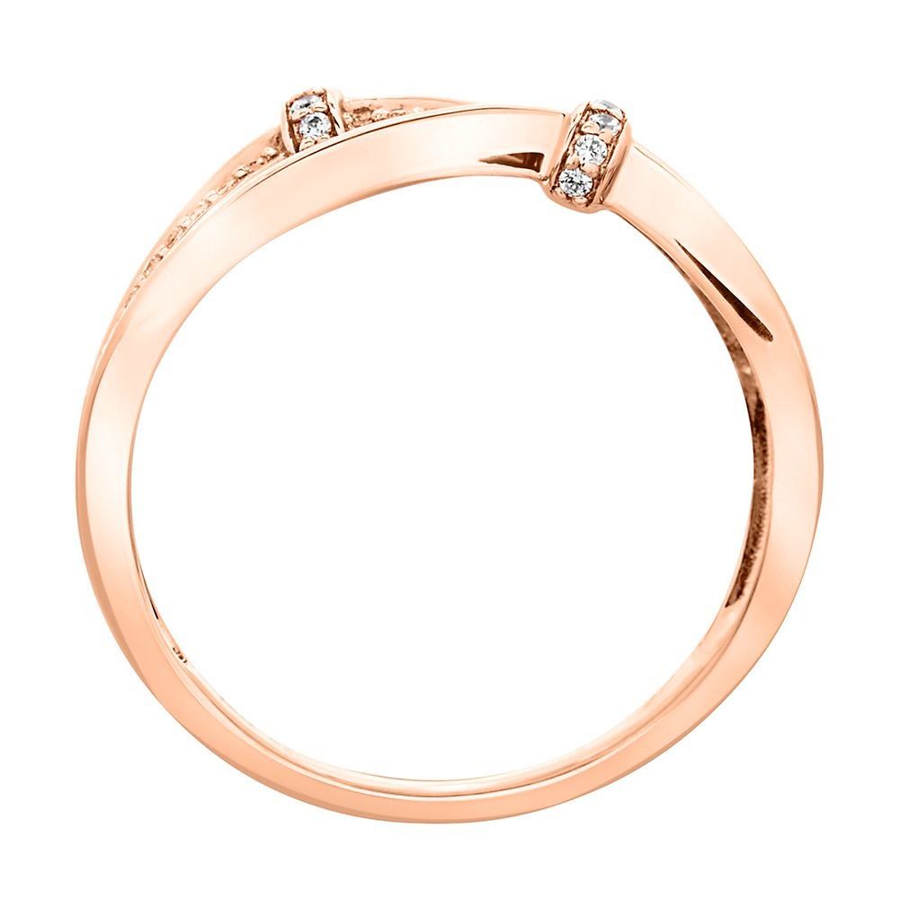 1/7 ct. tw. Diamond Knot Ring 10K Rose Gold