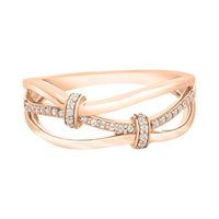 1/7 ct. tw. Diamond Knot Ring 10K Rose Gold
