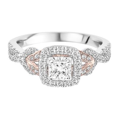 5/8 ct. tw. Diamond Engagement Ring 14K White & Rose Gold