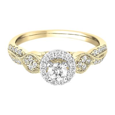 1/2 ct. tw. Diamond Engagement Ring 10K Yellow & White Gold
