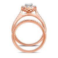 1 ct. tw. Multi-Diamond Engagement Ring Set 14K Rose Gold