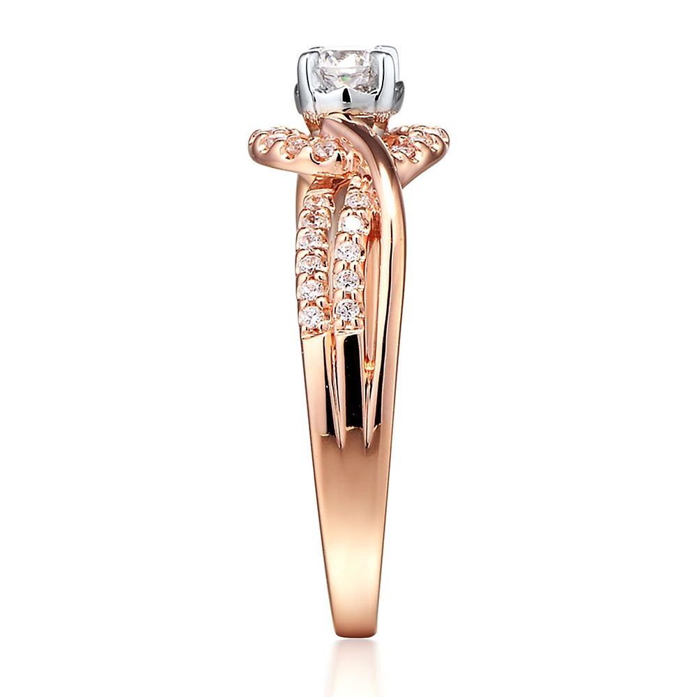 3/8 ct. tw. Diamond Engagement Ring 10K Rose & White Gold