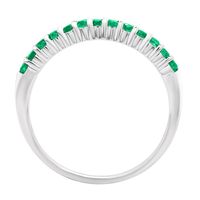 Emerald Stack Ring Sterling Silver