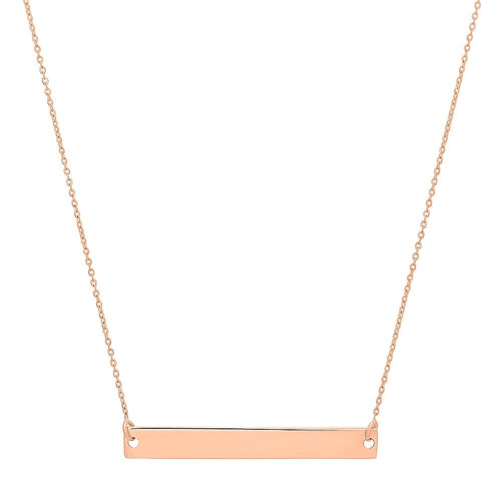 Bar Necklace in 14K Rose Gold