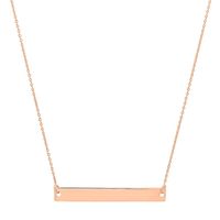 Bar Necklace in 14K Rose Gold