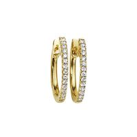 1/10 ct. tw. Diamond Huggie Hoop Earrings in 14K Yellow Gold