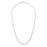 Lab-Created White Sapphire Necklace in Sterling Silver