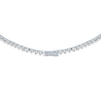 Lab-Created White Sapphire Necklace in Sterling Silver