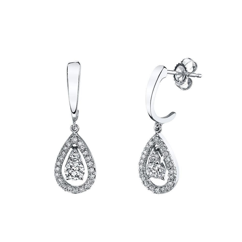 Sirena® 1/4 ct. tw. Diamond Teardrop Earrings in 14K White Gold