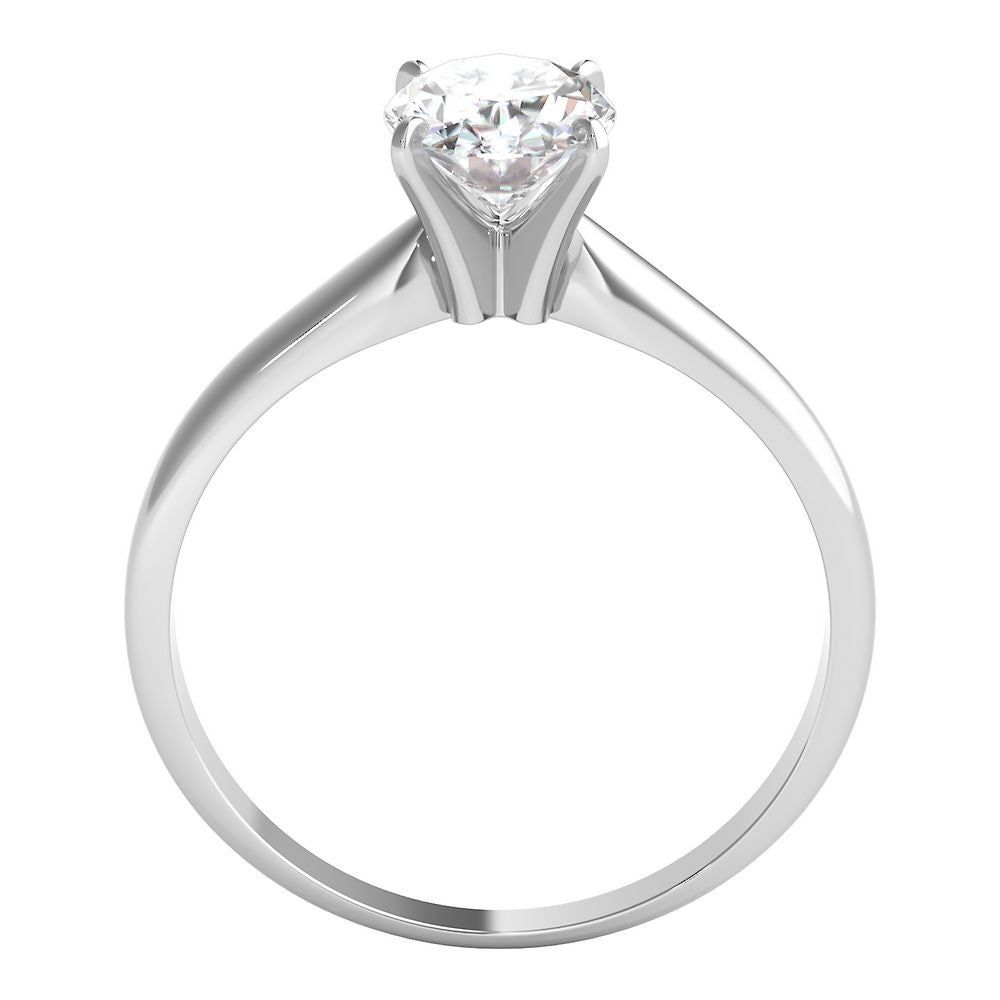 1 ct. tw. Diamond Oval Solitaire Engagement Ring 14K White Gold