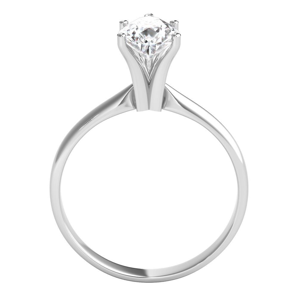 1 ct. tw. Diamond Pear Shaped Solitaire Engagement Ring 14K White Gold