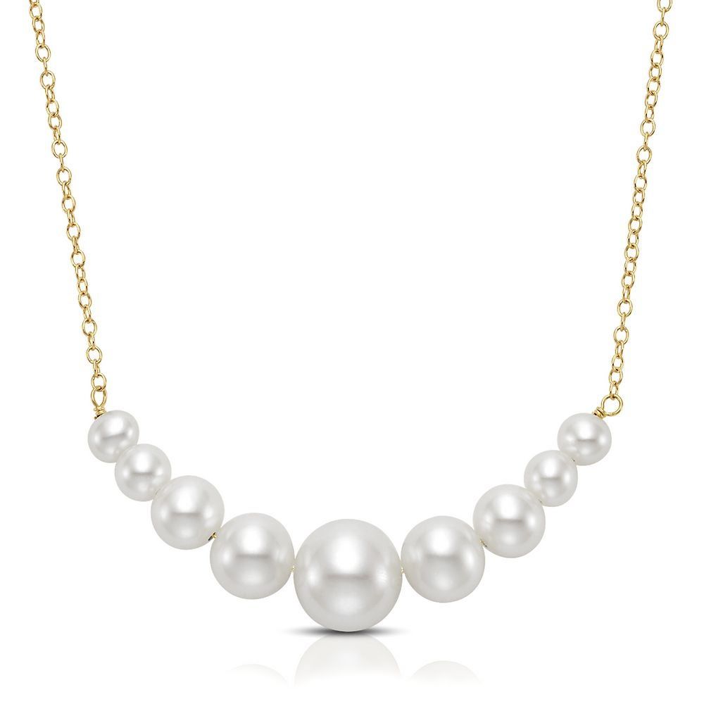 Freshwater Cultured Pearl Necklace in 14K Yellow Gold