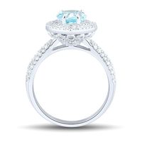 Shades of Love™ Aquamarine & 5/8 ct. tw. Diamond Ring 14K White Gold