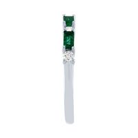 Emerald & 1/5 ct. tw. Diamond Ring 10K White Gold