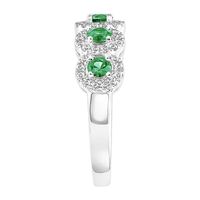 Emerald & 1/3 ct. tw. Diamond Ring 14K White Gold