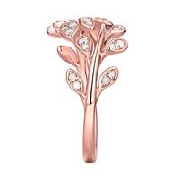 1/4 ct. tw. Diamond Leaf Ring 10K Rose Gold