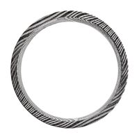 Lashbrook® Men's Band Damascus Steel & 14K White Gold, 8MM