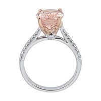 Morganite & 1/5 ct. tw. Diamond Engagement Ring 14K White Rose Gold