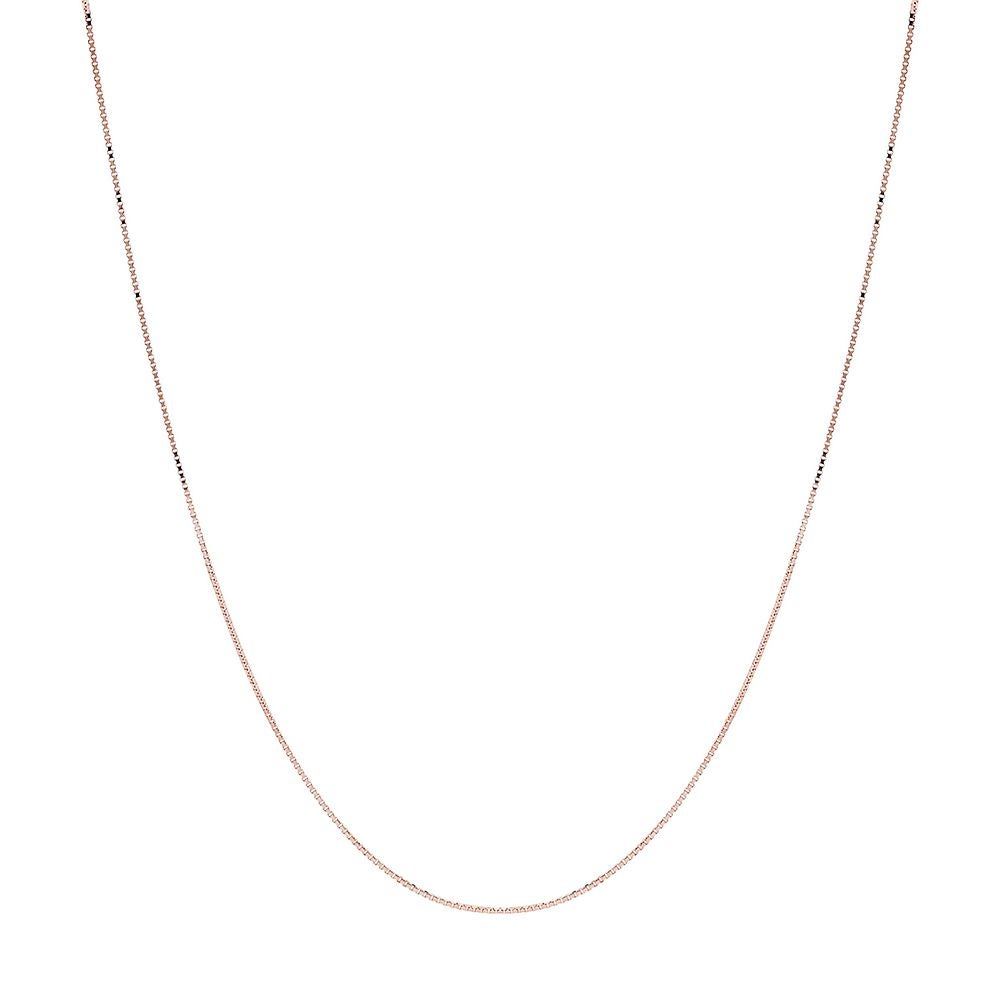 Endura Gold® Polished Box Chain in 14K Rose Gold, 18"