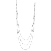 Station Bead Necklace in Sterling Silver