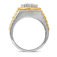 Men's Diamond Ring 10K White & Yellow Gold (1 ct. tw.)