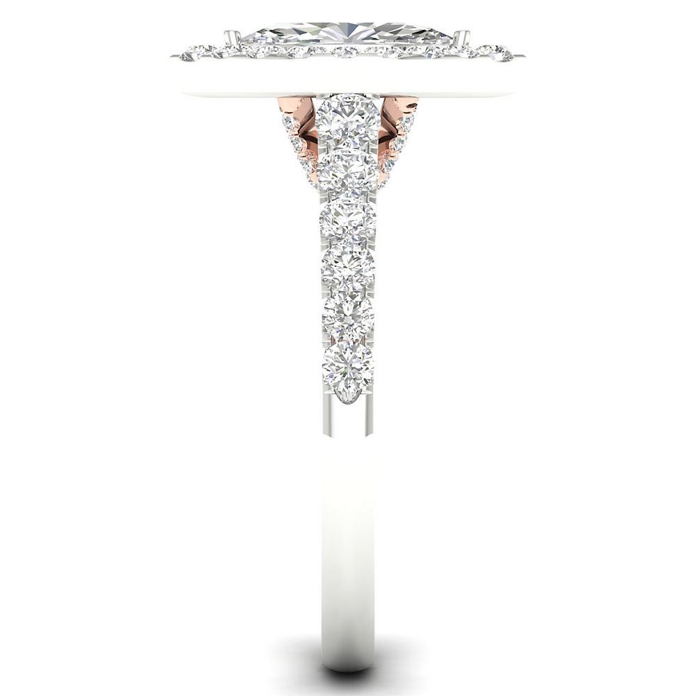 1 1/4 ct. tw. Diamond Engagement Ring 14K White & Rose Gold