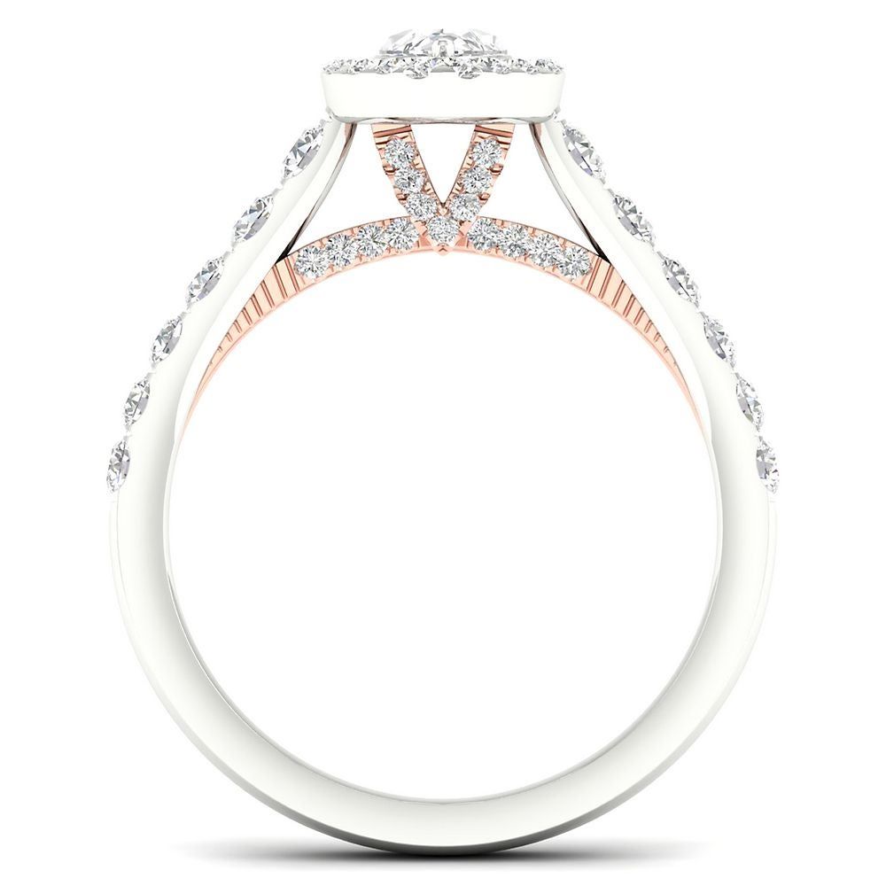 1 1/4 ct. tw. Diamond Engagement Ring 14K White & Rose Gold