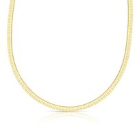 Reversible Omega Necklace in 14K Yellow & White Gold, 16"