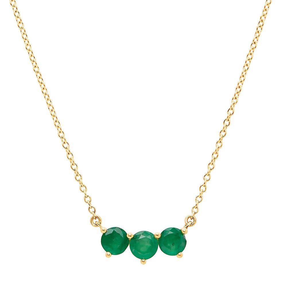 Emerald Pendant in 10K Yellow Gold