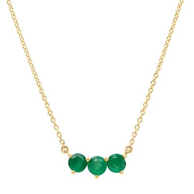 Emerald Pendant in 10K Yellow Gold