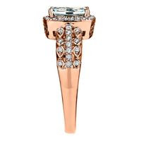 Aquamarine & 1/4 ct. tw. Diamond Ring 10K Rose Gold