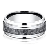 Men's Carbon Fiber Inlay Band White Cobalt