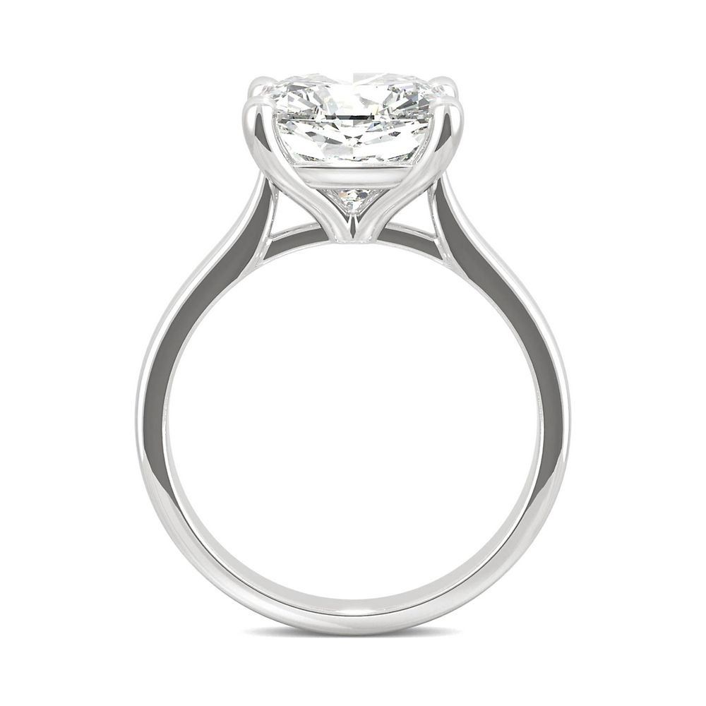 Cushion-Cut Moissanite Solitaire Ring 14K White Gold (4 ct.)