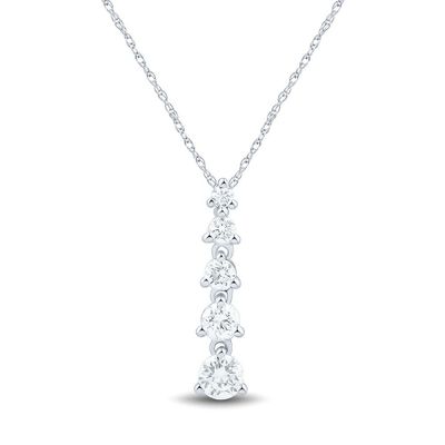 Light Heart® / ct. tw. Lab Grown Diamond Pendant in 14K White Gold