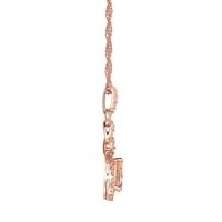 Morganite & 1/4 ct. tw. Diamond Pendant in 10K Rose Gold