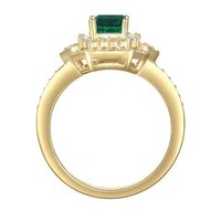 Emerald & 3/8 ct. tw. Diamond Ring 10K Yellow Gold