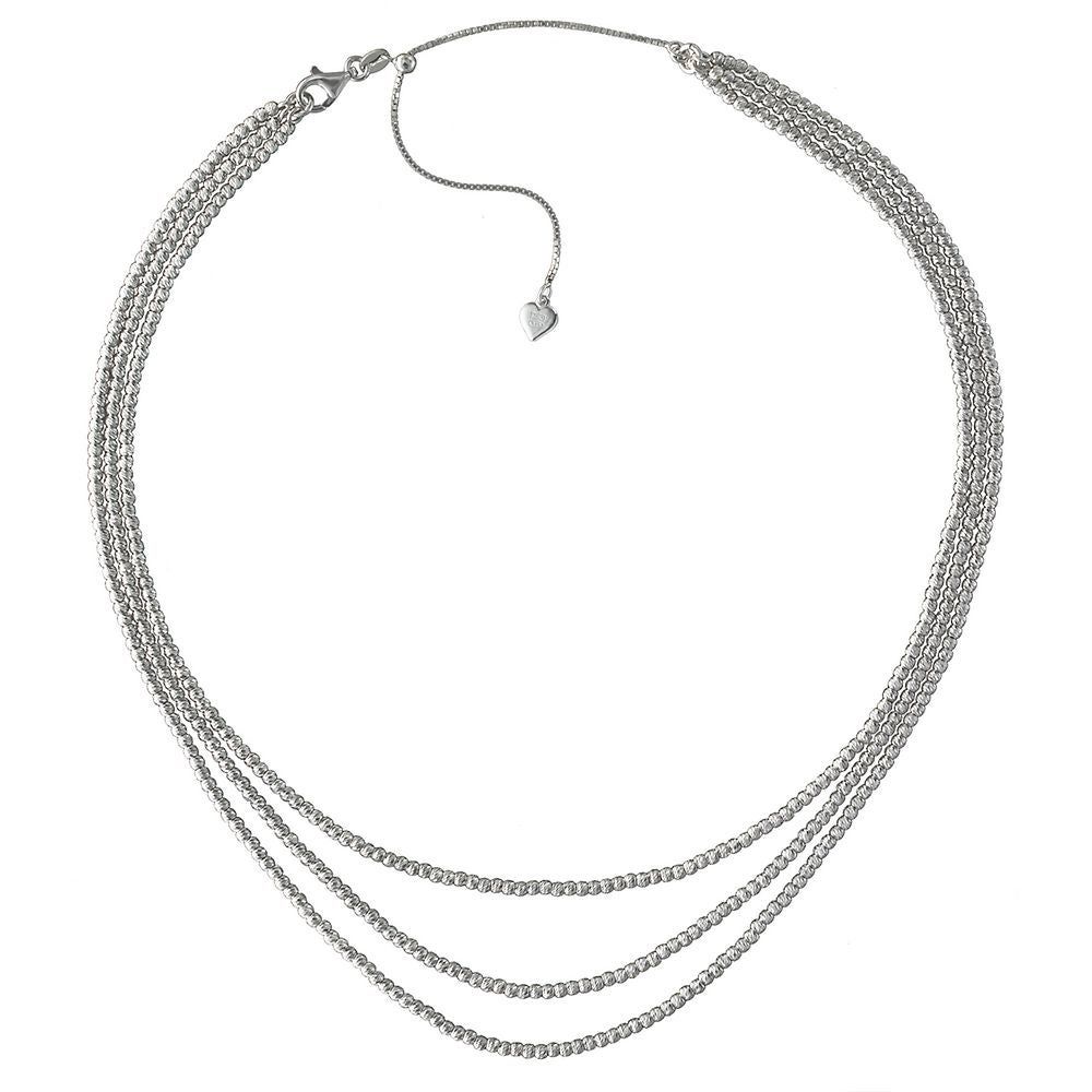 Graduated Bead Necklace in Sterling Silver