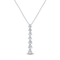 1 ct. tw. Lab Grown Diamond Dangle Pendant in 14K White Gold