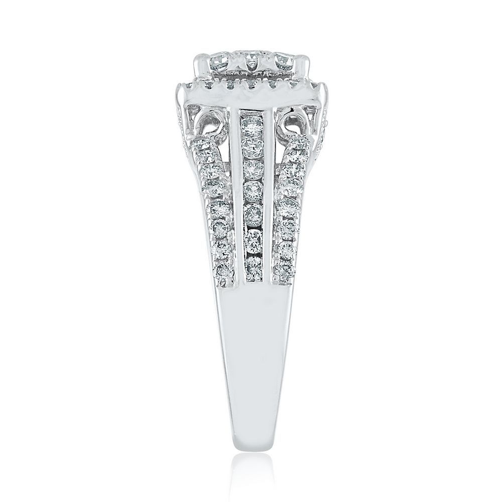1 1/2 ct. tw. Multi-Diamond Engagement Ring 14K White Gold