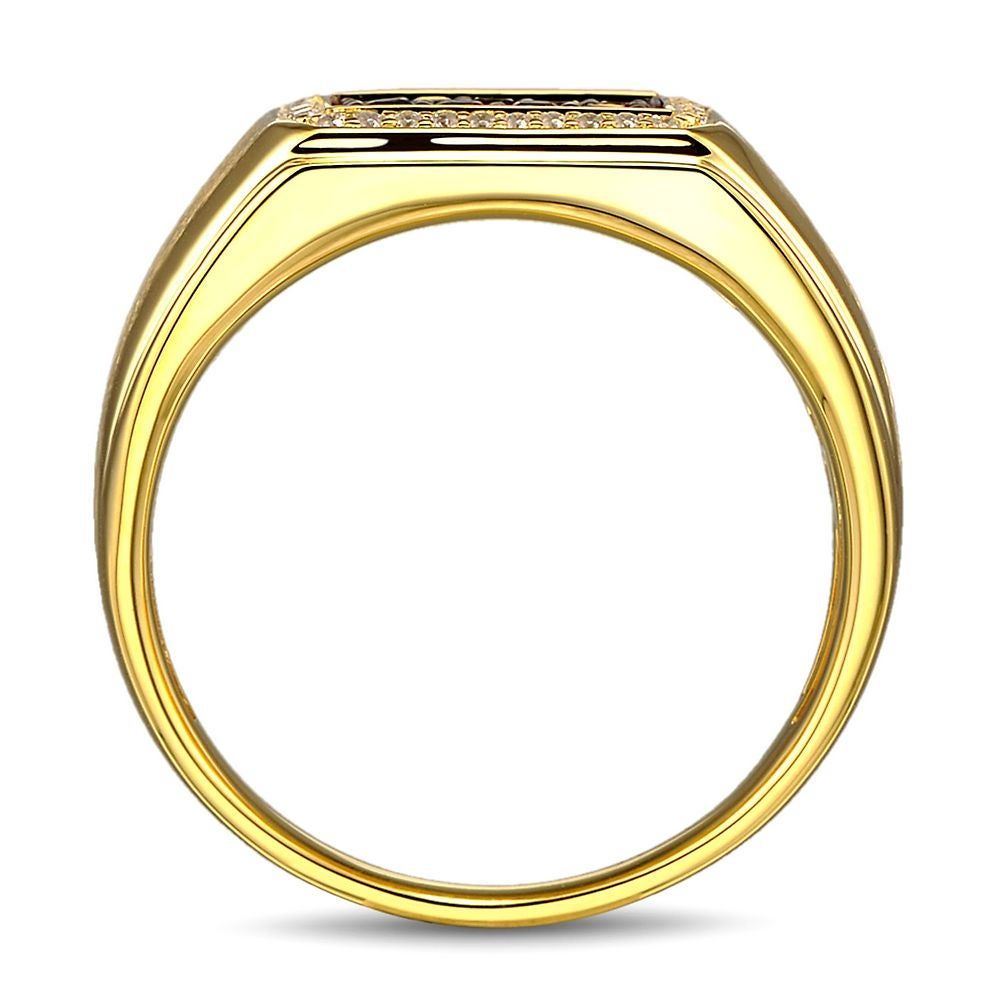 Men's 3/8 ct. tw. Champagne Diamond Ring 10K Yellow Gold