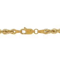 Men's Glitter Rope Chain in 14K Yellow Gold, 22"