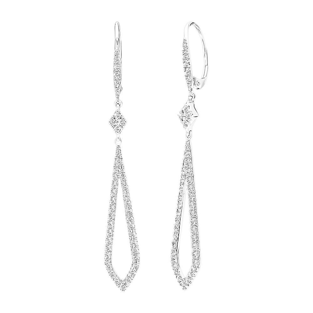 3/8 ct. tw. Diamond Dangle Earrings in 10K White Gold