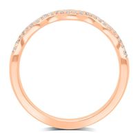 1/5 ct. tw. Diamond Wave Ring 10K Rose Gold
