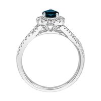 London Blue Topaz & 1/3 ct. tw. Diamond Ring in 10K White Gold