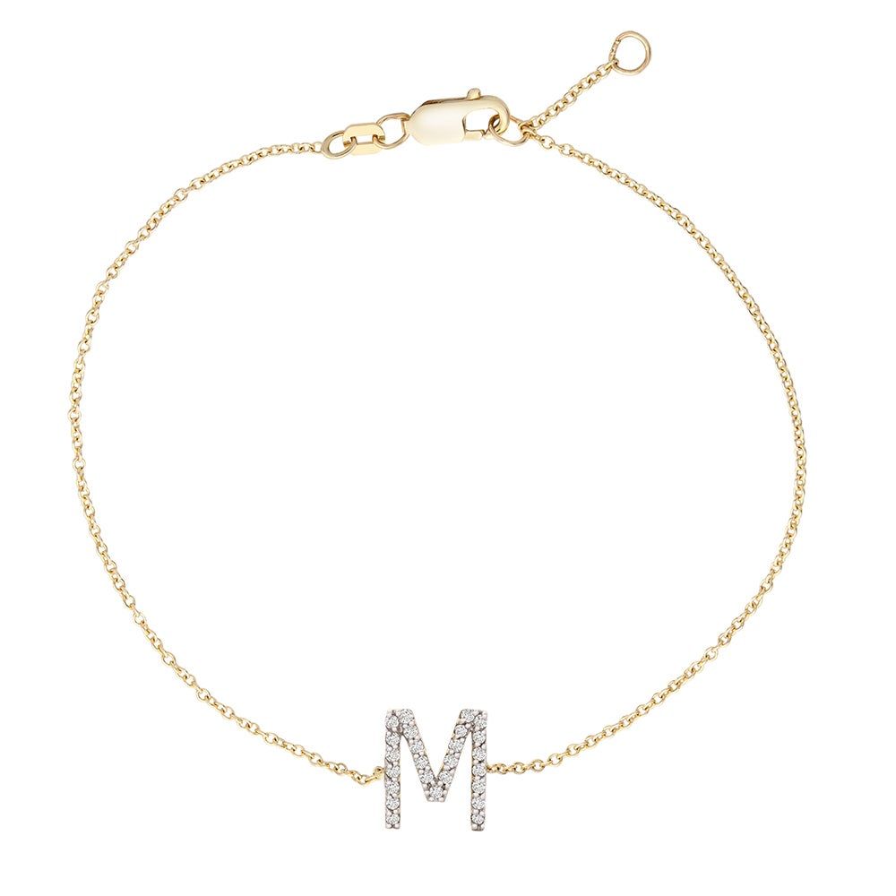 "M" Bracelet in 10K Yellow Gold