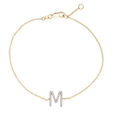 "M" Bracelet in 10K Yellow Gold