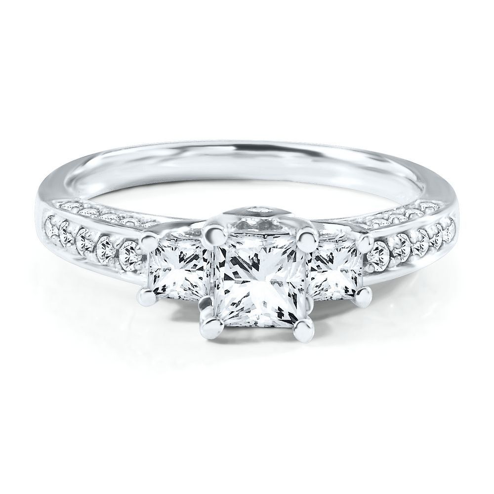 1 ct. tw. Three-Stone Diamond Engagement Ring 14K Gold