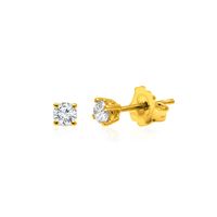 Diamond Solitaire Earrings in 14K Yellow Gold (1/4 ct. tw.)