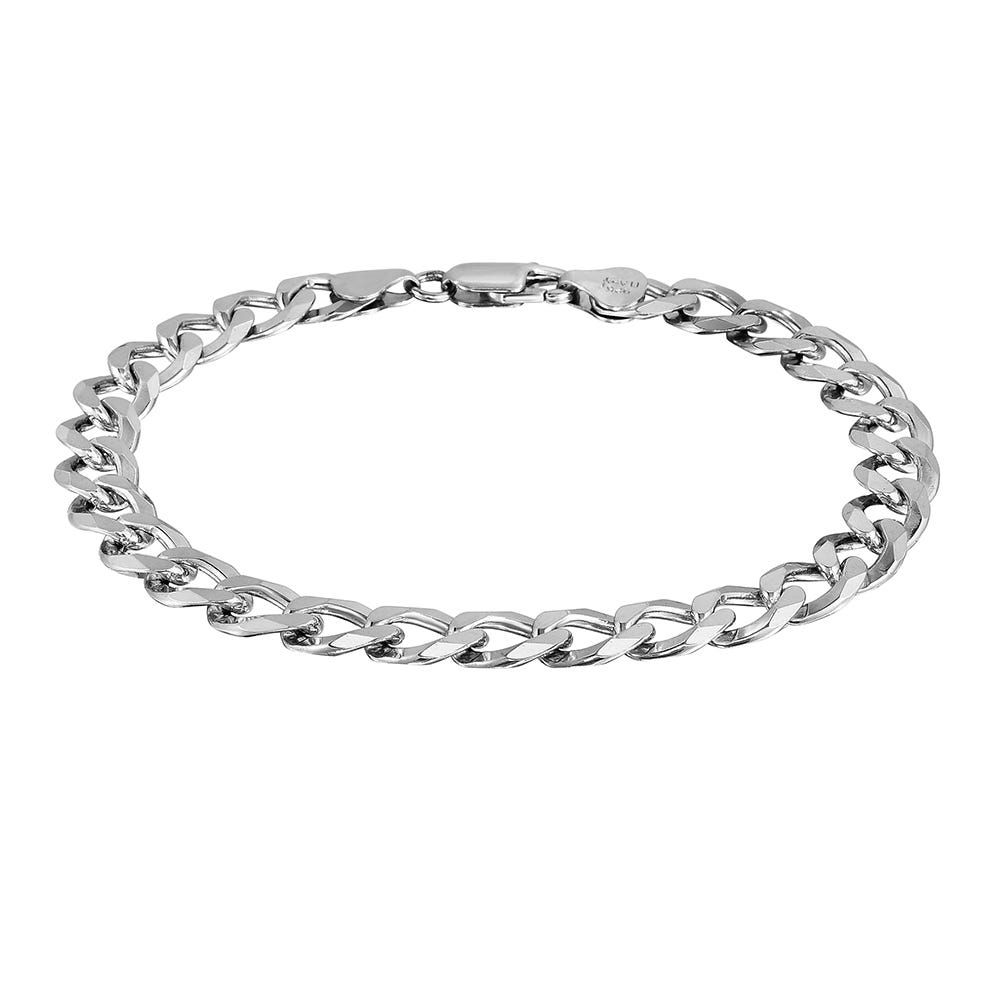 Men's Curb Bracelet in Sterling Silver